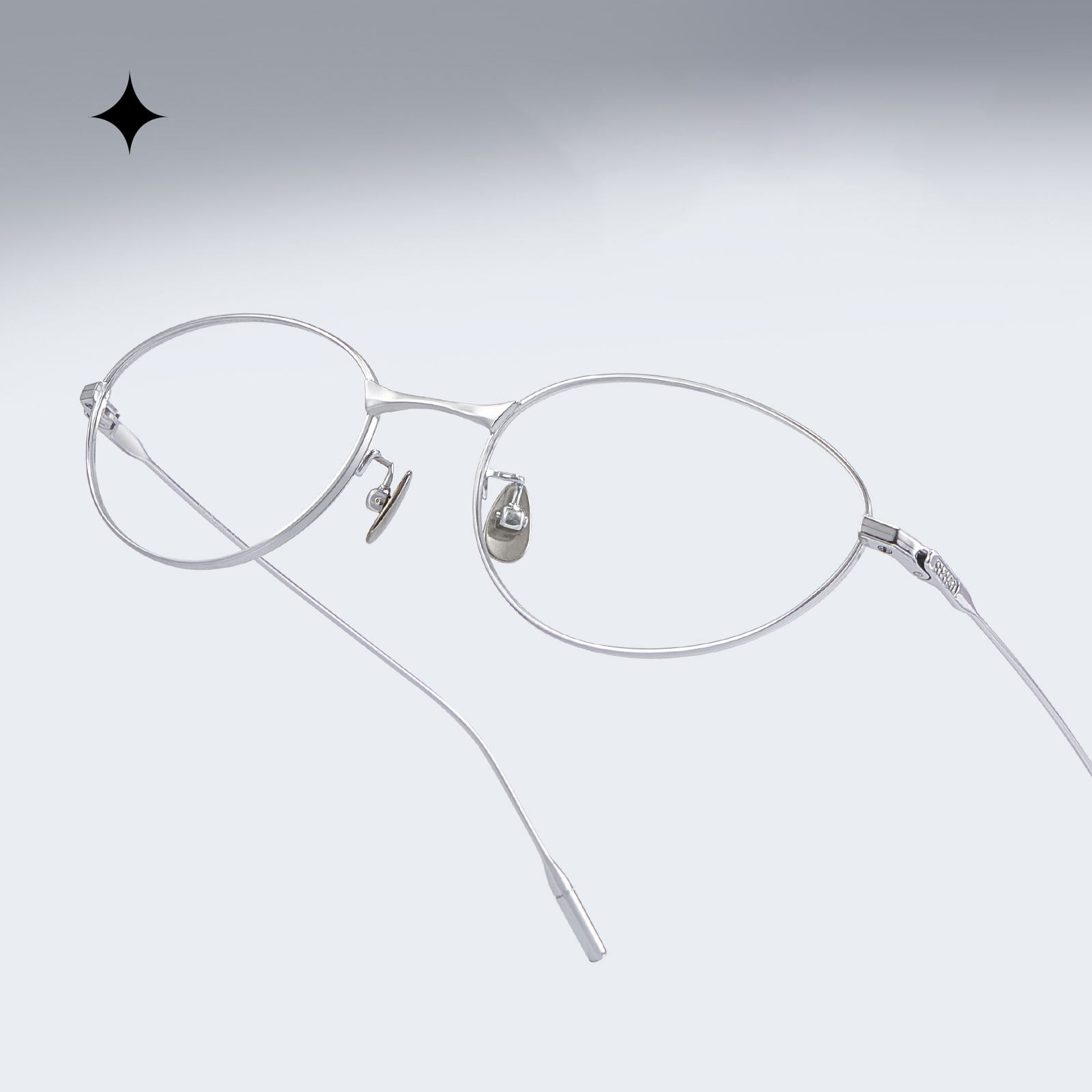Céimnithe Gloiní Tíotáiniam Pure Saibhir Dath Oval Cat-Eye