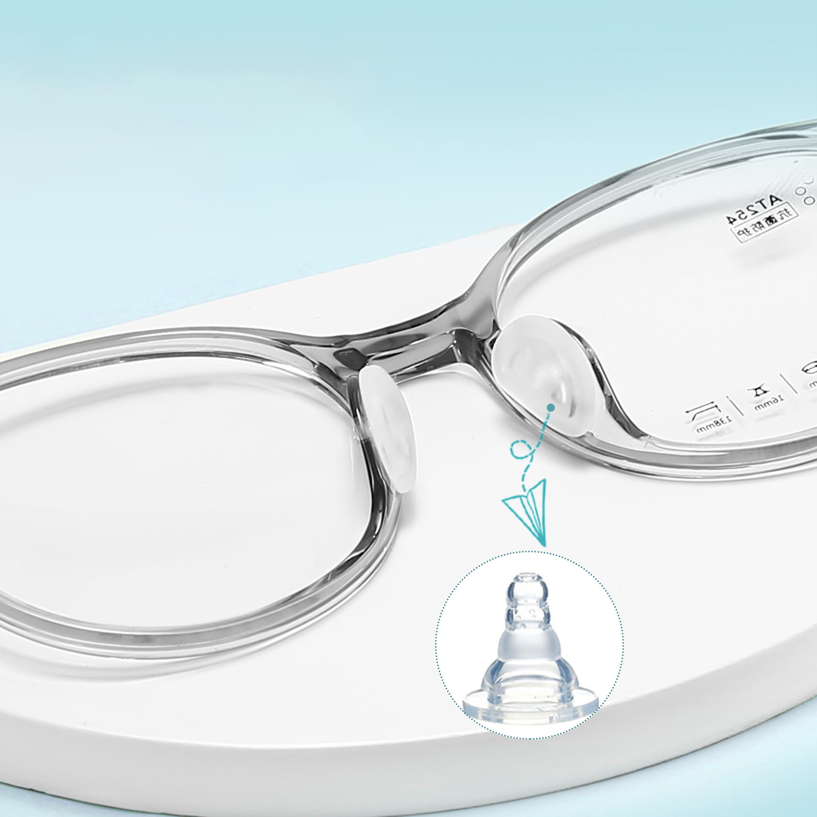 2207 Inse Sábháilteachta Insuite TR90 Gloiní Pad Srón Bog Silicone