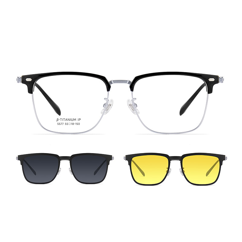 5577 Sealbhóir Súl Tiomána Iniompartha 3 In 1 Sunglasses Maighnéadacha