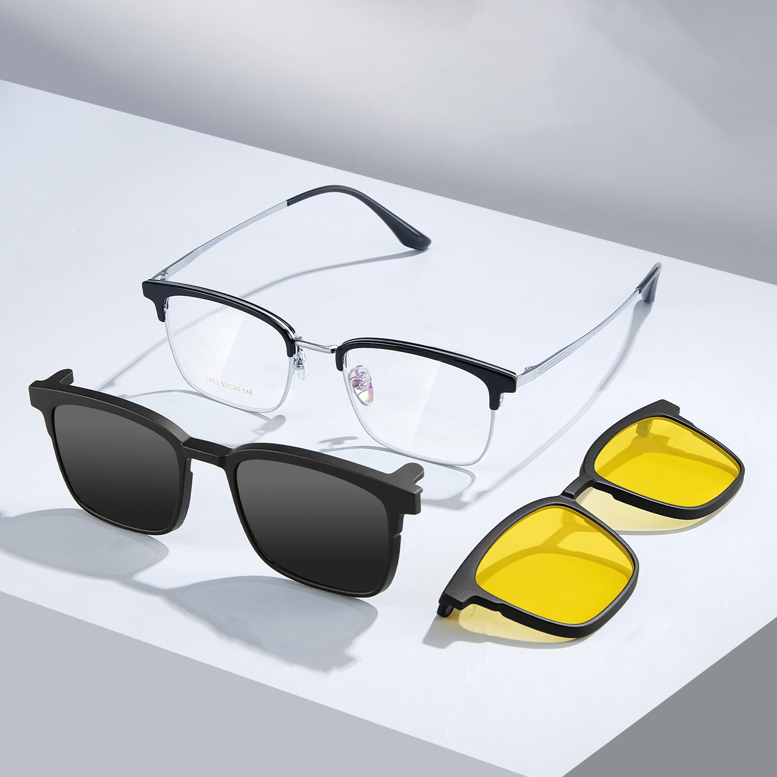 1803 Sunglasses Myopia Tiomáint Tacar Maighnéadach Láidir 3-I-1