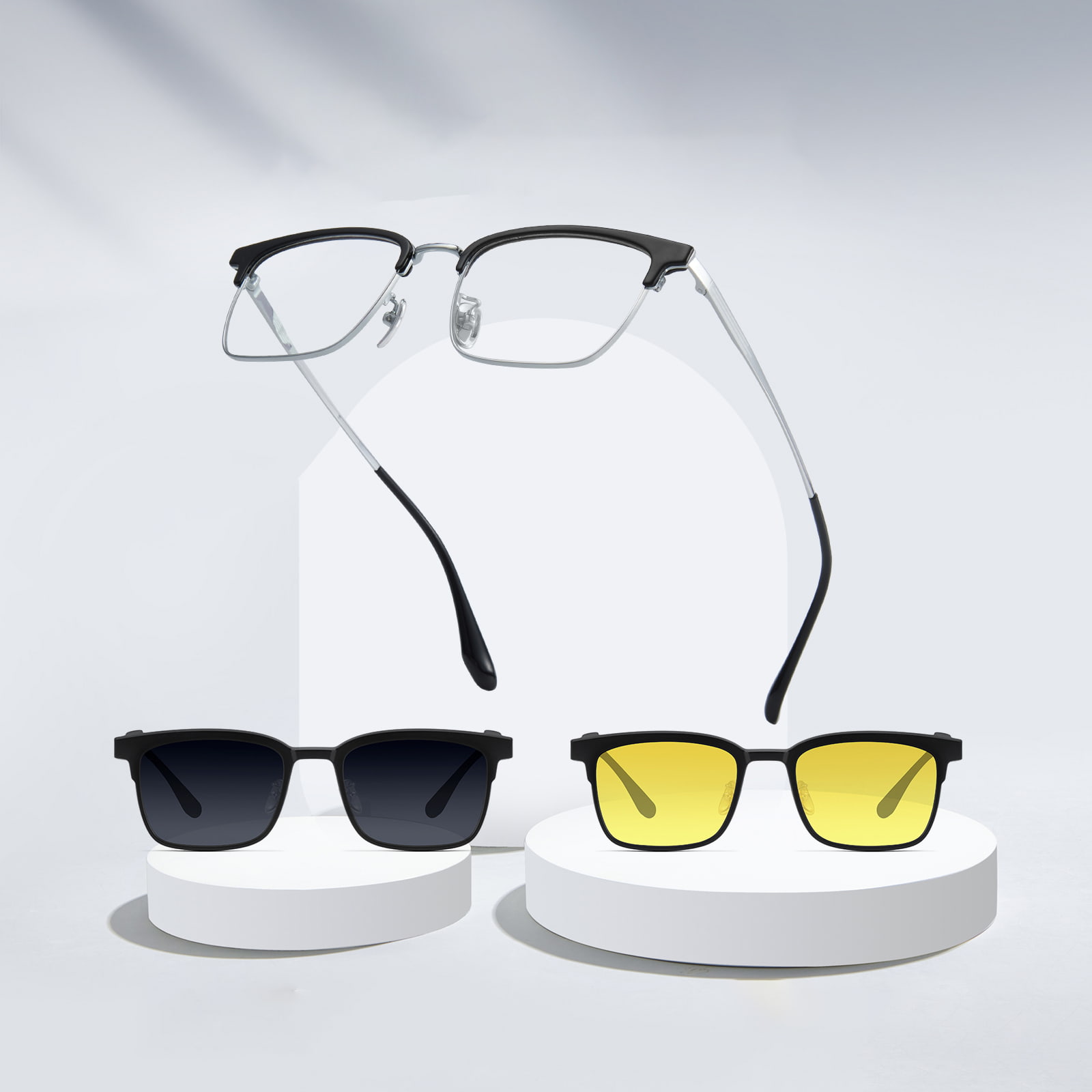 1803 Sunglasses Myopia Tiomáint Tacar Maighnéadach Láidir 3-I-1