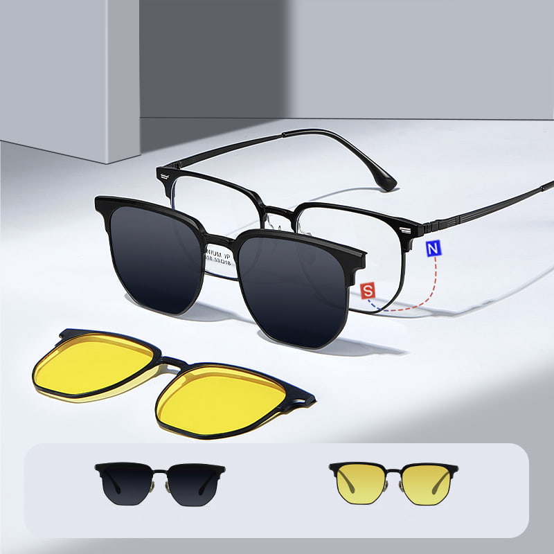 CH9318 Polagánach Balla Mór Scáthán Trí-I-One Sunglasses Maighnéadacha